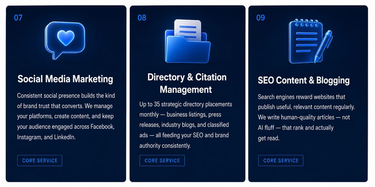 WebVisable Group Services | Social Media, Directory Management, SEO Content